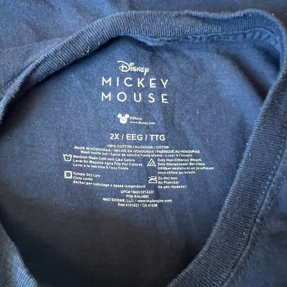 Disney Mickey Mouse Tee Shirt Blue Art Size 2X - Picture 3 of 5